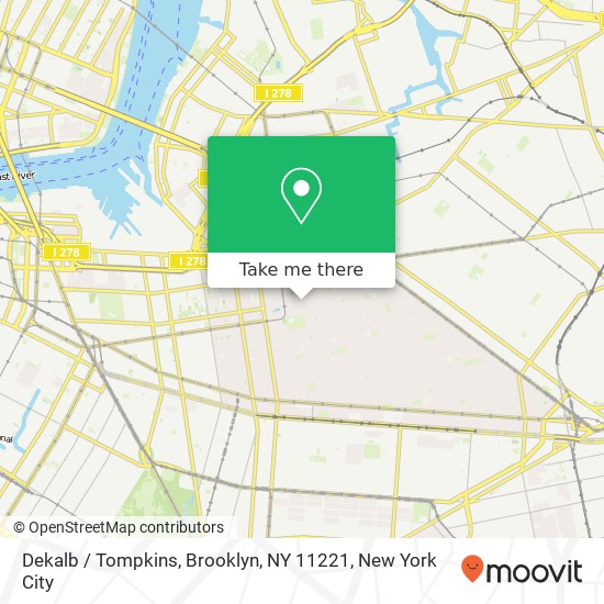 Mapa de Dekalb / Tompkins, Brooklyn, NY 11221