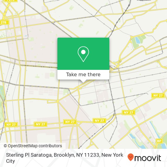 Mapa de Sterling Pl Saratoga, Brooklyn, NY 11233