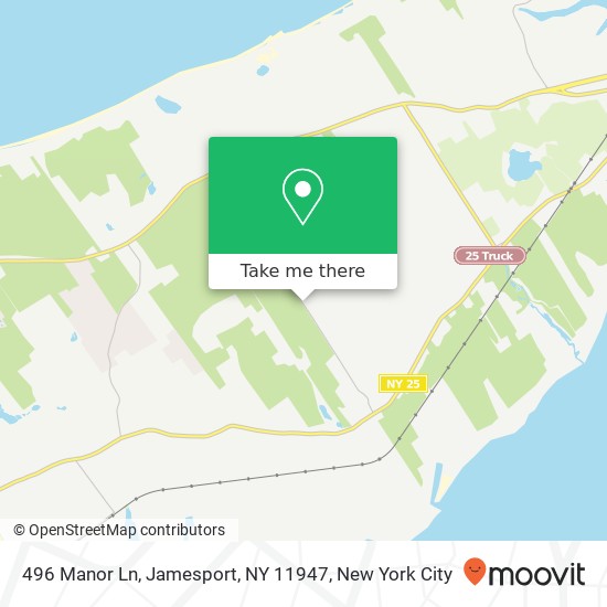 Mapa de 496 Manor Ln, Jamesport, NY 11947