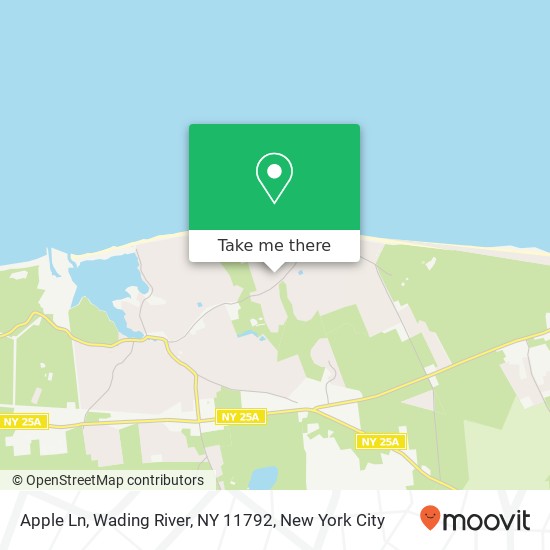 Mapa de Apple Ln, Wading River, NY 11792
