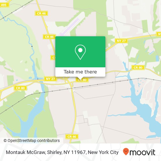Montauk McGraw, Shirley, NY 11967 map