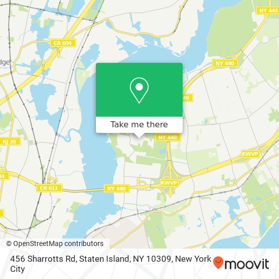 Mapa de 456 Sharrotts Rd, Staten Island, NY 10309