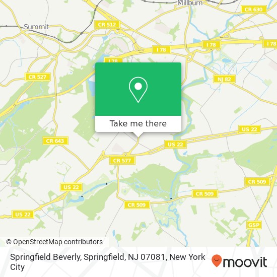 Springfield Beverly, Springfield, NJ 07081 map