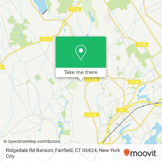 Mapa de Ridgedale Rd Benson, Fairfield, CT 06824