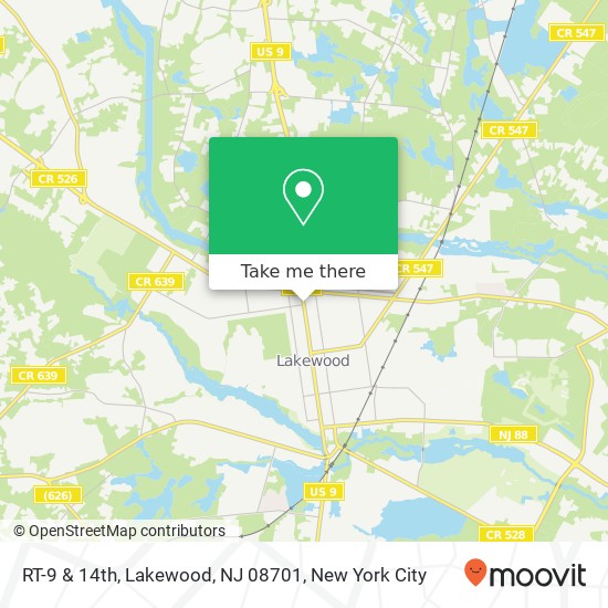 Mapa de RT-9 & 14th, Lakewood, NJ 08701