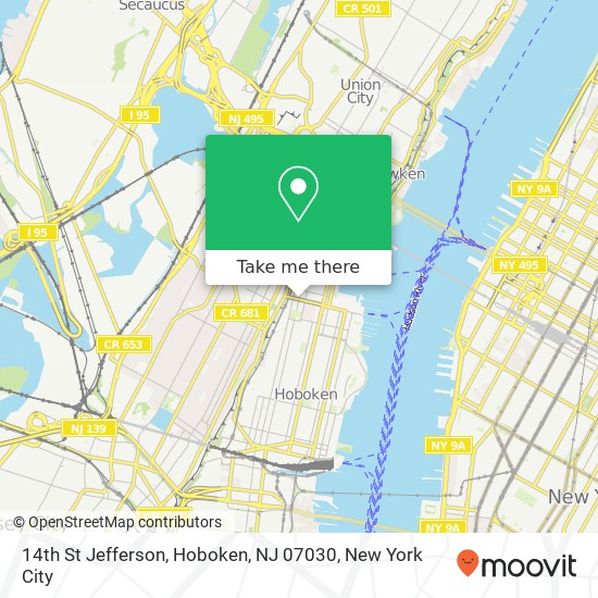 14th St Jefferson, Hoboken, NJ 07030 map