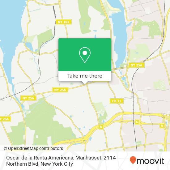 Mapa de Oscar de la Renta Americana, Manhasset, 2114 Northern Blvd