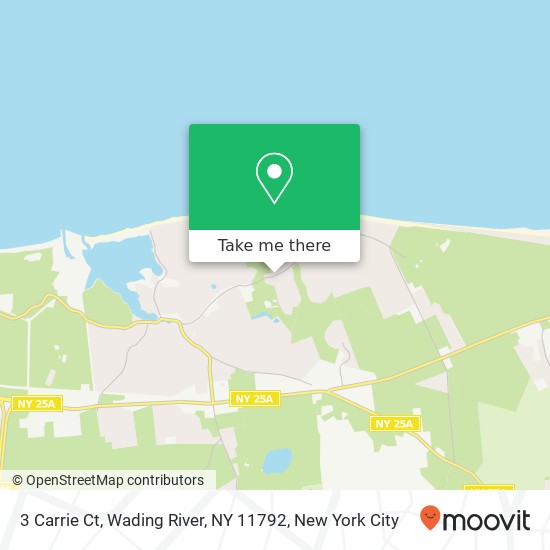 Mapa de 3 Carrie Ct, Wading River, NY 11792