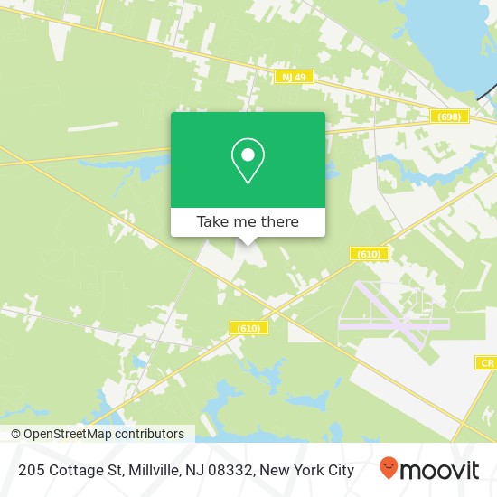Mapa de 205 Cottage St, Millville, NJ 08332