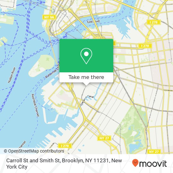 Mapa de Carroll St and Smith St, Brooklyn, NY 11231