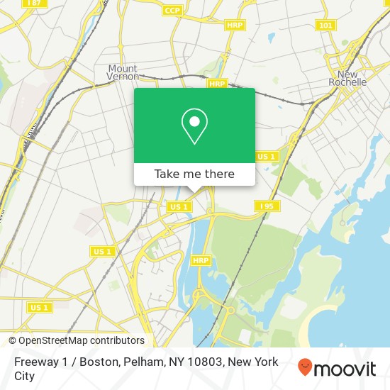 Mapa de Freeway 1 / Boston, Pelham, NY 10803