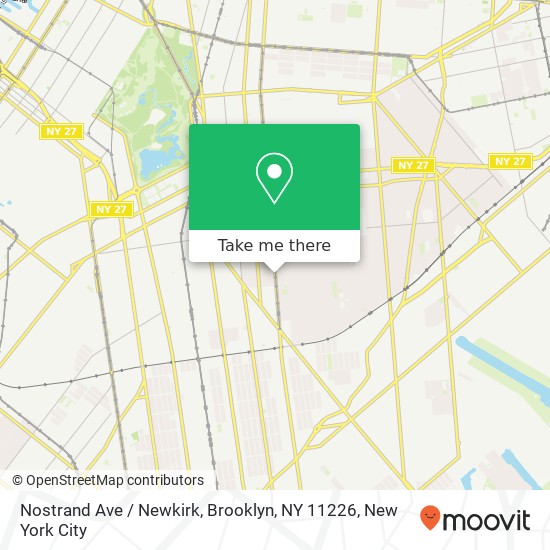 Mapa de Nostrand Ave / Newkirk, Brooklyn, NY 11226