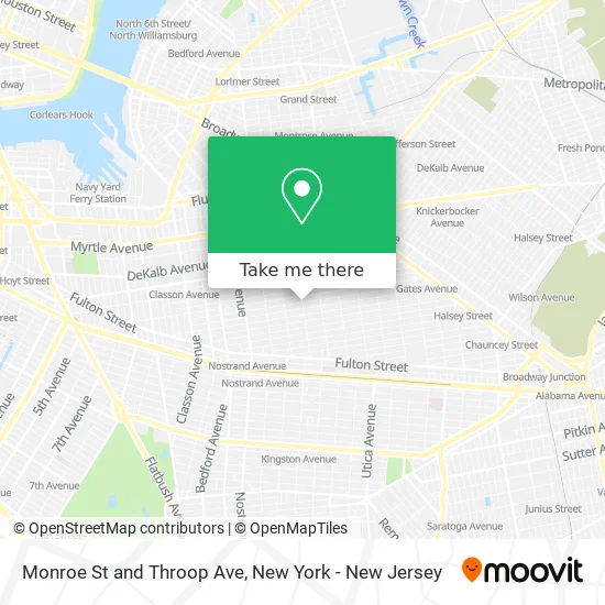 Monroe St and Throop Ave map