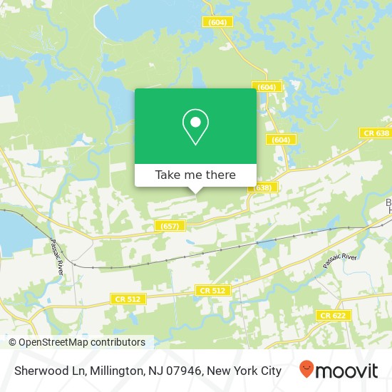 Mapa de Sherwood Ln, Millington, NJ 07946