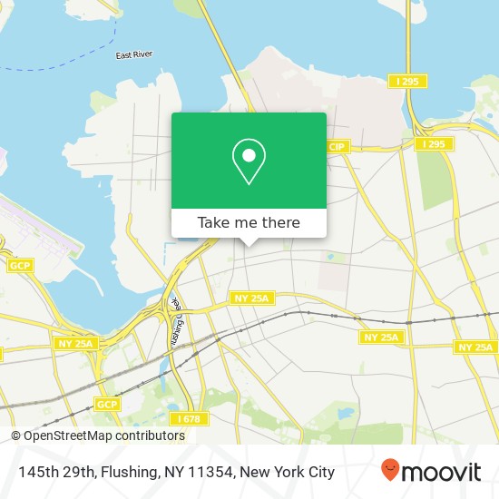 145th 29th, Flushing, NY 11354 map