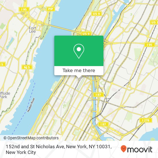Mapa de 152nd and St Nicholas Ave, New York, NY 10031
