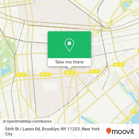 56th St / Lenox Rd, Brooklyn, NY 11203 map