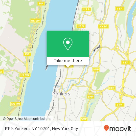 Mapa de RT-9, Yonkers, NY 10701