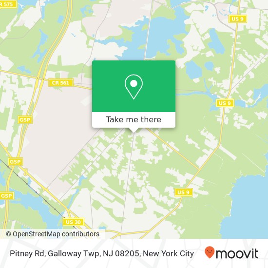 Mapa de Pitney Rd, Galloway Twp, NJ 08205