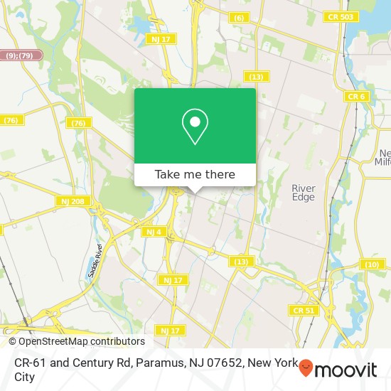 CR-61 and Century Rd, Paramus, NJ 07652 map