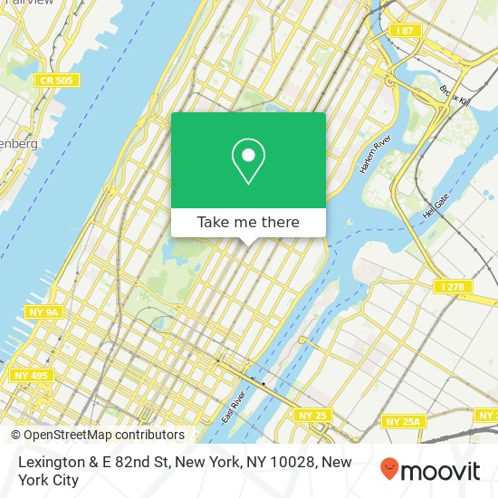 Mapa de Lexington & E 82nd St, New York, NY 10028