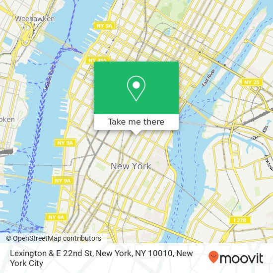 Mapa de Lexington & E 22nd St, New York, NY 10010