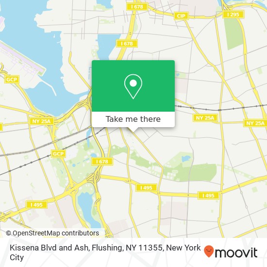 Kissena Blvd and Ash, Flushing, NY 11355 map
