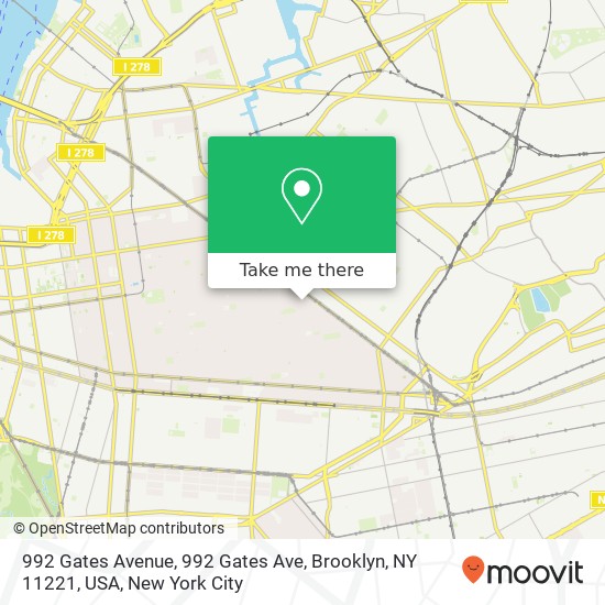 992 Gates Avenue, 992 Gates Ave, Brooklyn, NY 11221, USA map