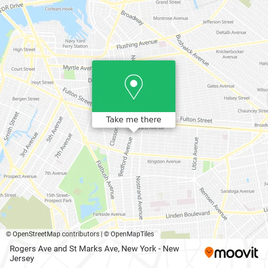 Mapa de Rogers Ave and St Marks Ave