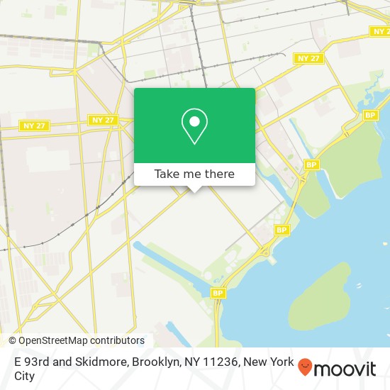 Mapa de E 93rd and Skidmore, Brooklyn, NY 11236