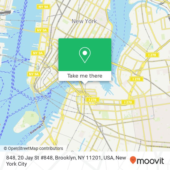 848, 20 Jay St #848, Brooklyn, NY 11201, USA map