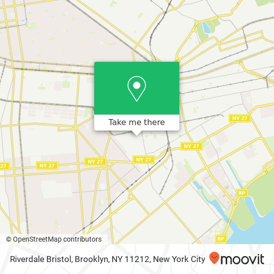 Mapa de Riverdale Bristol, Brooklyn, NY 11212