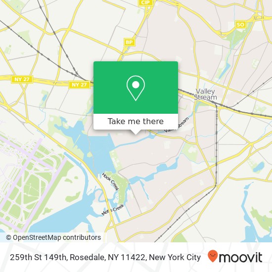 Mapa de 259th St 149th, Rosedale, NY 11422