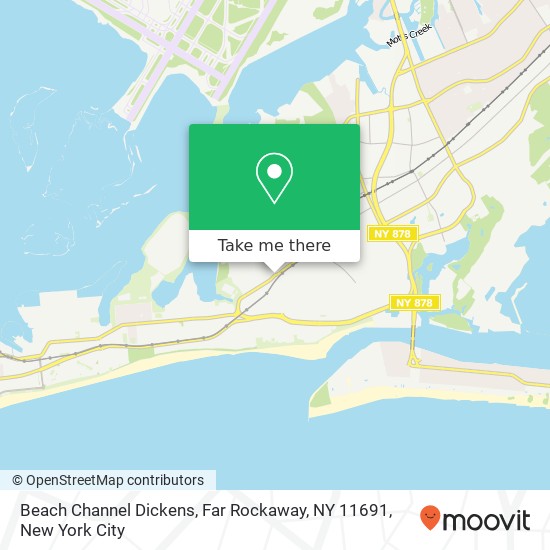 Mapa de Beach Channel Dickens, Far Rockaway, NY 11691