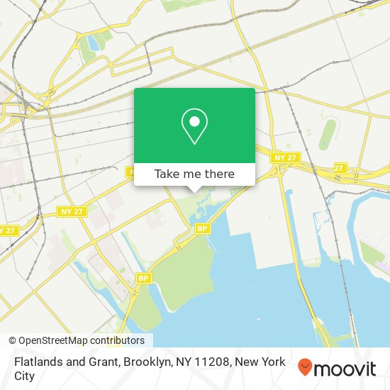 Mapa de Flatlands and Grant, Brooklyn, NY 11208