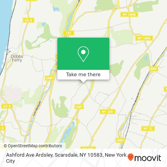 Mapa de Ashford Ave Ardsley, Scarsdale, NY 10583