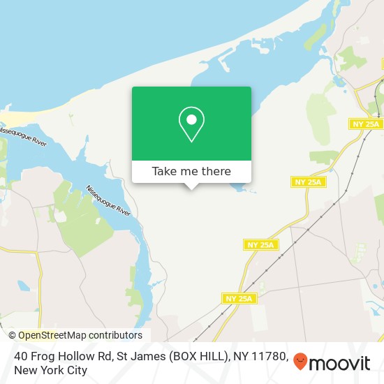Mapa de 40 Frog Hollow Rd, St James (BOX HILL), NY 11780