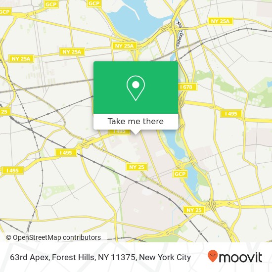 Mapa de 63rd Apex, Forest Hills, NY 11375