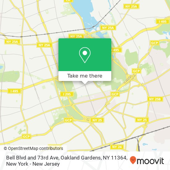 Mapa de Bell Blvd and 73rd Ave, Oakland Gardens, NY 11364