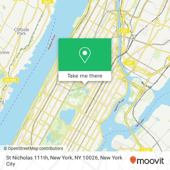 Mapa de St Nicholas 111th, New York, NY 10026