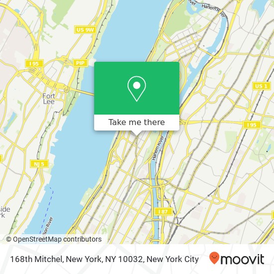 168th Mitchel, New York, NY 10032 map