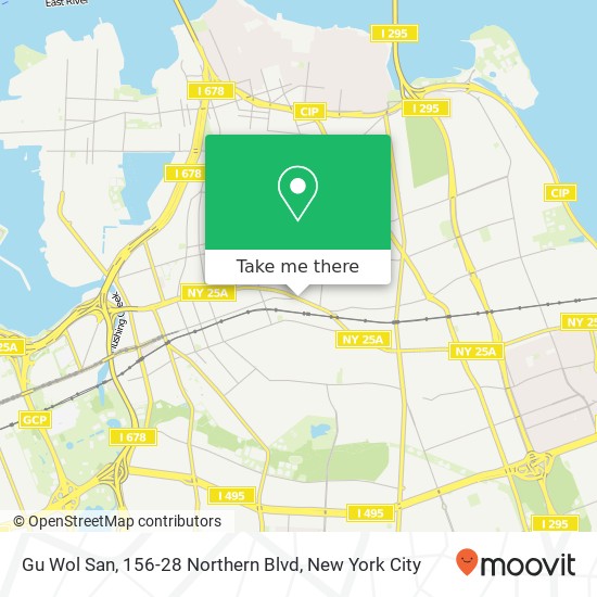 Mapa de Gu Wol San, 156-28 Northern Blvd