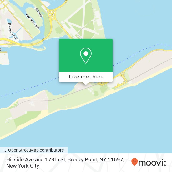Mapa de Hillside Ave and 178th St, Breezy Point, NY 11697