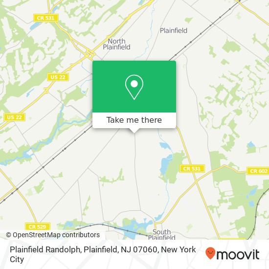 Mapa de Plainfield Randolph, Plainfield, NJ 07060