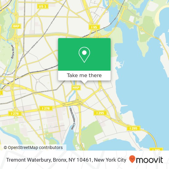 Tremont Waterbury, Bronx, NY 10461 map