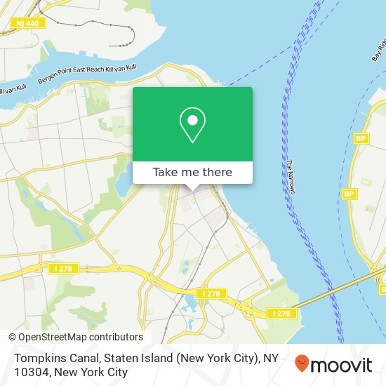 Tompkins Canal, Staten Island (New York City), NY 10304 map