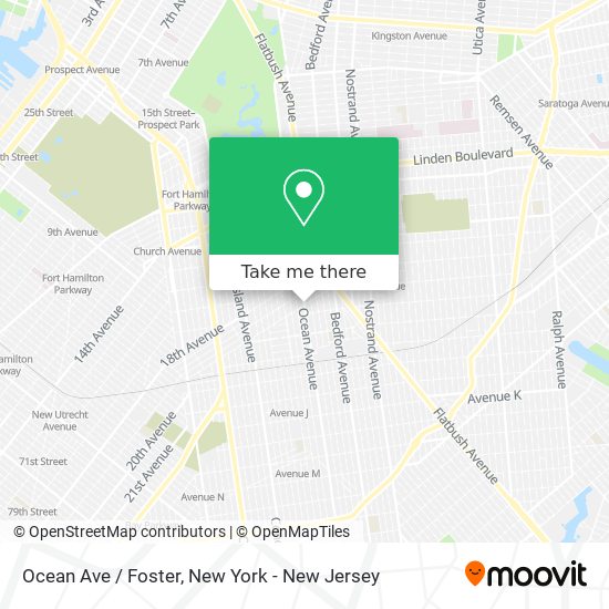 Ocean Ave / Foster map