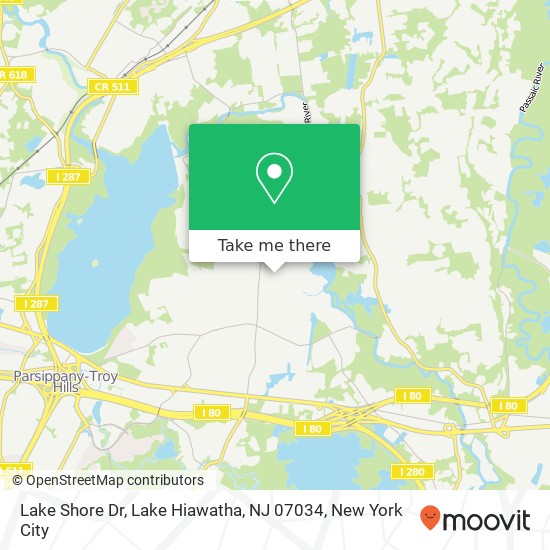 Lake Shore Dr, Lake Hiawatha, NJ 07034 map