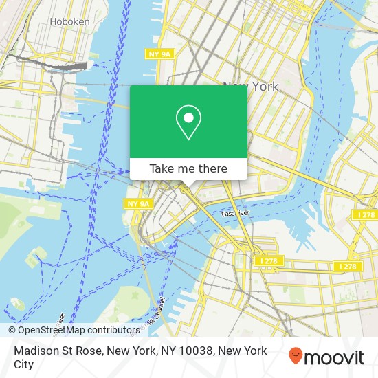 Madison St Rose, New York, NY 10038 map