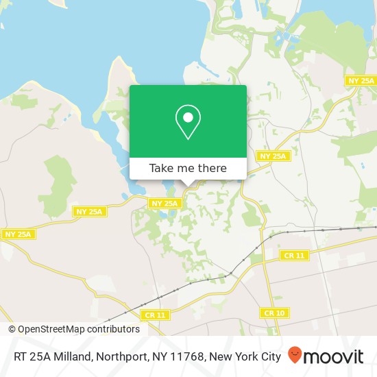 Mapa de RT 25A Milland, Northport, NY 11768